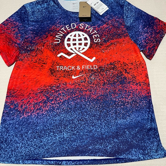 Nike Other - Nike' United States Track & Field Tee - Red and Blue